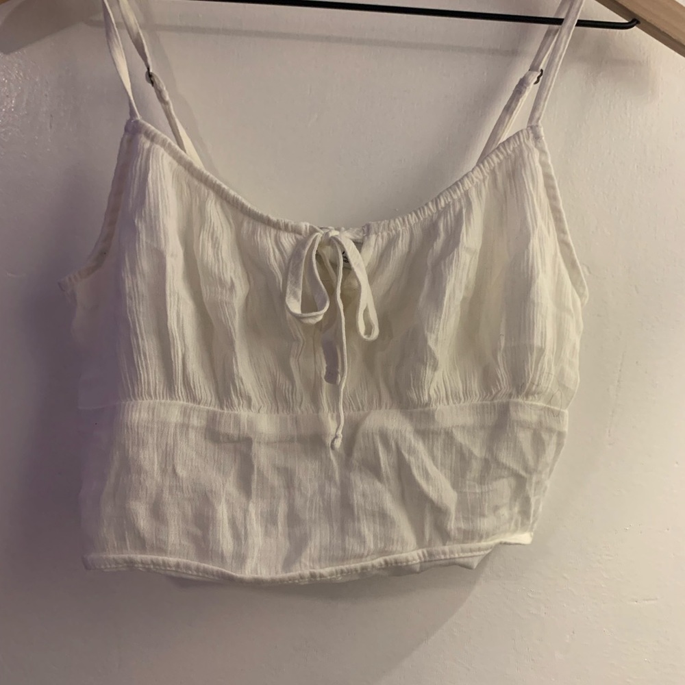 white hollister top
